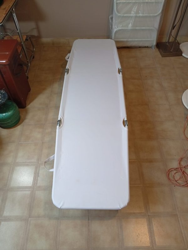 Reposera Cama Blanca Plegable Varias Posiciones - Imagen 3